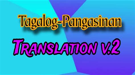 tagalog to pangasinan translation